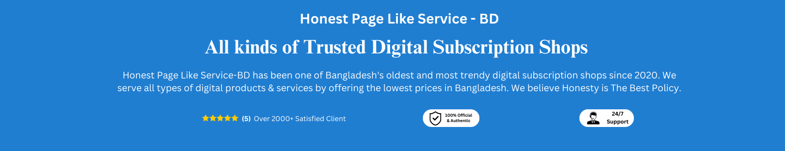 Honest page like service bd