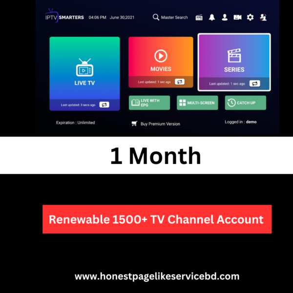 IPTV Premium Subscription Buy BD For 1 Month